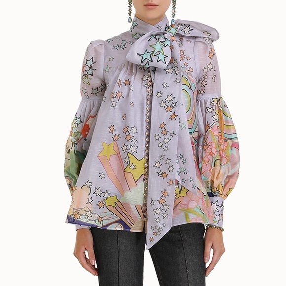 Zimmermann concert tie neck blouse - Picture 2 of 9